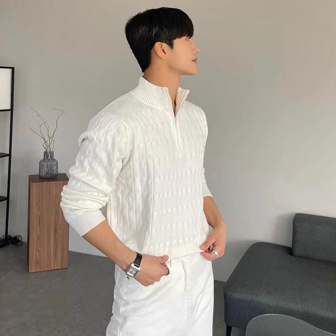 Suéter Elegante con Medio Cierre – Ropa de Hombre