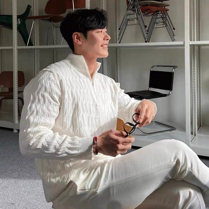 Suéter Elegante con Medio Cierre – Ropa de Hombre