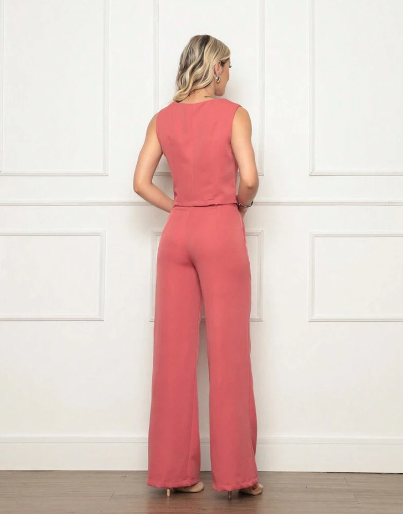 Conjunto de Chaleco y Pantalones a Medida para Mujer - Moda Elegante