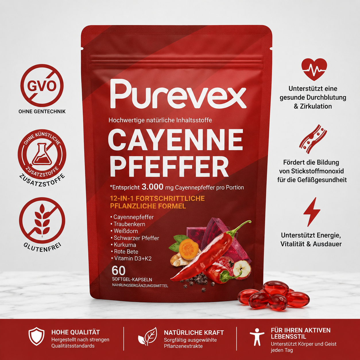 Purevex Cayennepfeffer-Kapseln