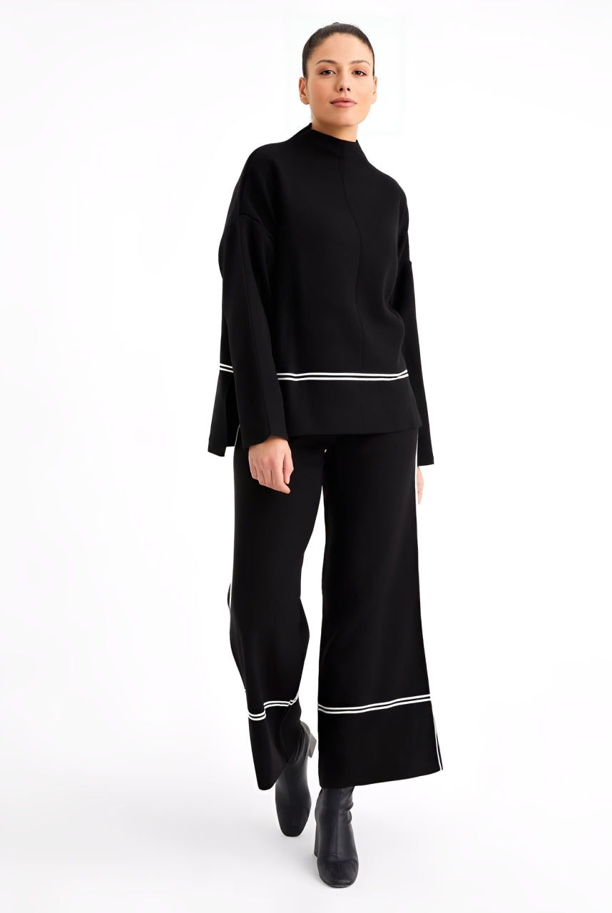 Conjunto de Suéter y Pantalones de Punto para Invierno Mujer